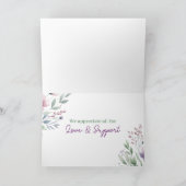 Bedankt voor het vieren met ons | bloemenbruiloft kaart (Binnen)