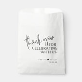 Bedankt voor het vieren met ons huwelijk bedankzakje (Voorkant)