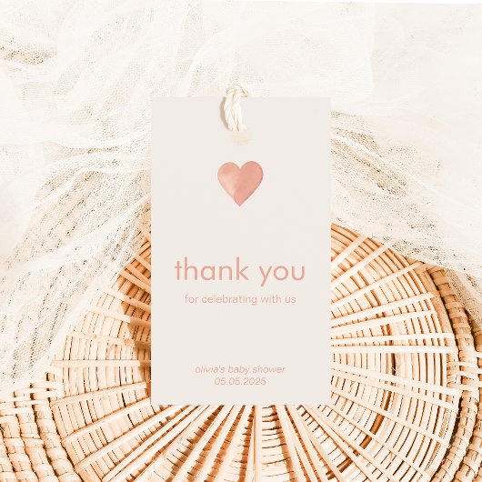 Bedankt voor het vieren met ons Label met hart Cadeaulabel