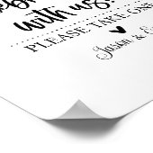 Bedankt voor het vieren met ons partijdig pleister poster (Hoek)