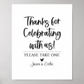 Bedankt voor het vieren met ons partijdig pleister poster (Voorkant)