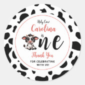 Bedankt voor het vieren met ons ronde sticker (Voorkant)