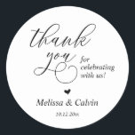 Bedankt voor het vieren met ons Wedding Sticker<br><div class="desc">Bedankt voor het vieren met ons Wedding Sticker</div>