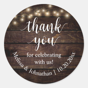 Bedankt voor het vieren met ons Wedding Sticker