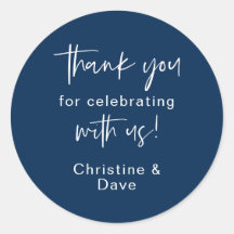 Bedankt voor het vieren met ons Wedding Sticker