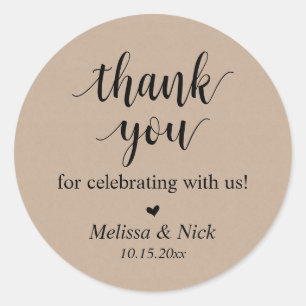 Bedankt voor het vieren met ons Wedding Sticker