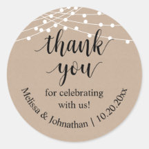 Bedankt voor het vieren met ons Wedding Sticker