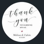 Bedankt voor het vieren met ons Wedding Sticker<br><div class="desc">Bedankt voor het vieren met ons Wedding Sticker</div>