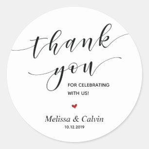 Bedankt voor het vieren met ons Wedding Sticker