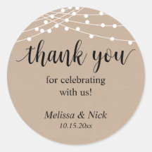 Bedankt voor het vieren met ons Wedding Sticker