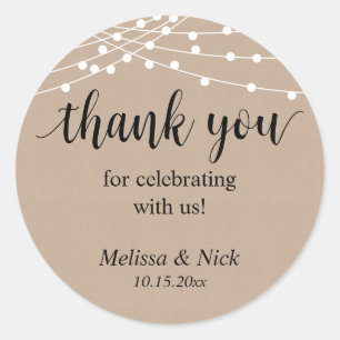 Bedankt voor het vieren met ons Wedding Sticker