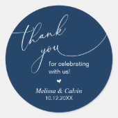 Bedankt voor het vieren met ons Wedding Sticker (Voorkant)