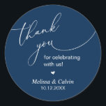 Bedankt voor het vieren met ons Wedding Sticker<br><div class="desc">Bedankt voor het vieren met ons Wedding Sticker</div>