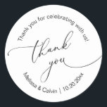 Bedankt voor het vieren met ons Wedding Sticker<br><div class="desc">Bedankt voor het vieren met ons Wedding Sticker</div>