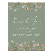 Bedankt voor het vieren met ons Wildflower Perfect Poster (Voorkant)