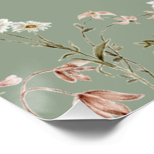 Bedankt voor het vieren met ons Wildflower Perfect Poster (Hoek)