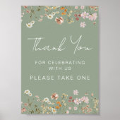 Bedankt voor het vieren met ons Wildflower Poster (Voorkant)