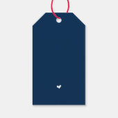 Bedankt voor het vieren, Navy Blue, Bruiloft Cadeaulabel (Achterkant)
