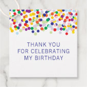 Bedankt voor het vieren van mijn Confetti Bedankjes Labels (Voorkant)