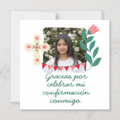 Bedankt voor het vieren van mijn confirmatie met f magnetische uitnodiging (Voorkant)