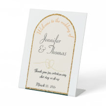 Bedankt voor het vieren van onze bruiloft/gouden r