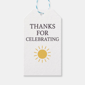 Bedankt voor het vieren van Sun Favor Tags Cadeaulabel