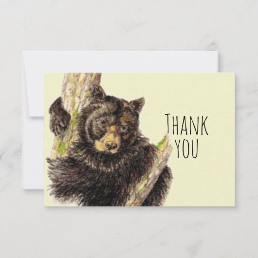 Bedankt voor het Waterverf Beer Hug Animal Art (Voorkant)