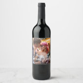 Bedankt voor het weduwschap Moderne penseelliefheb Wijn Etiket (Voorkant)