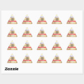 Bedankt voor het winkelen Custom Glitter Gold Tria Sticker (Vel)