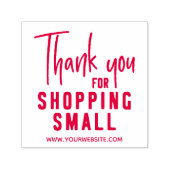 Bedankt voor het winkelen in het kleinbedrijf  zelfinktende stempel (Design)
