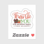 Bedankt voor het winkelen klein sticker (Vel)