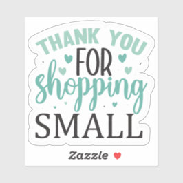 Bedankt voor het winkelen klein sticker