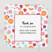 Bedankt voor het winkelen kleine handgemaakte Inst (Voorkant / Achterkant)