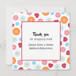 Bedankt voor het winkelen kleine handgemaakte Inst