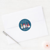 Bedankt voor het winkelen Kleine kerst kabouters Ronde Sticker (Envelop)