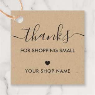 Bedankt voor het winkelen Kleine Label Labels, Kra