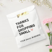 Bedankt voor het winkelen | Kleine ondernemingen Bedankzakje (Gezegeld)