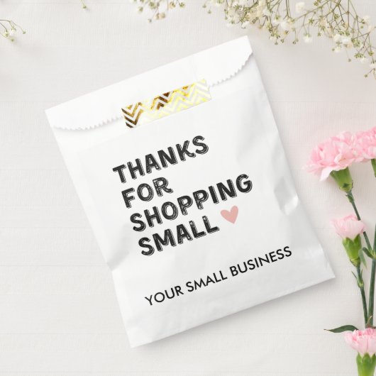 Bedankt voor het winkelen | Kleine ondernemingen Bedankzakje (Gezegeld)