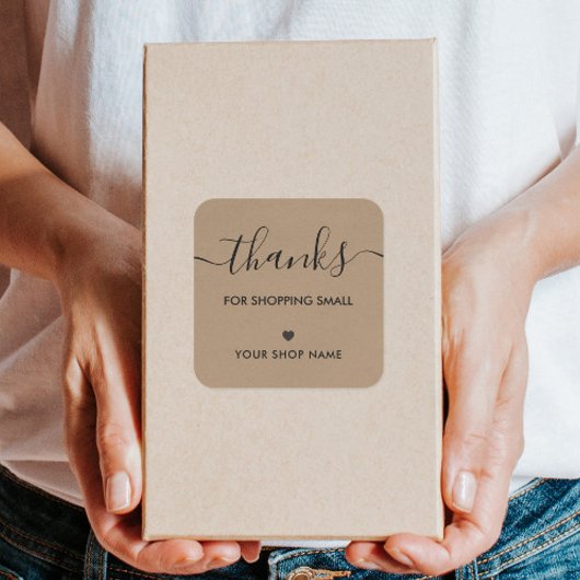 Bedankt voor het winkelen Kleine Sticker Labels, K