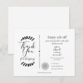 Bedankt voor het winkelen Korteingskaart (Voorkant / Achterkant)