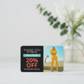 Bedankt voor het winkelen Loyaliteit Korting Kaart Visitekaartje (Staand voorkant)