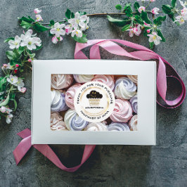 Bedankt voor het winkelen Mermaid Muffin White Sti Ronde Sticker