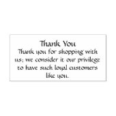 Bedankt voor het winkelen met ons rubberstempel (Afrduk)