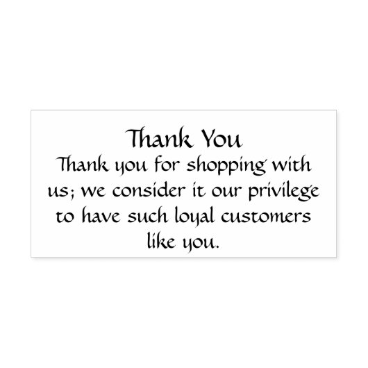 Bedankt voor het winkelen met ons rubberstempel (Afrduk)