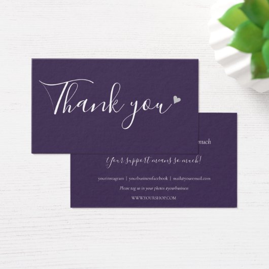 Bedankt voor het winkelen Paarse korting Kaart (Bureau)