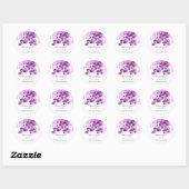 Bedankt voor het winkelen Pink Glitter Drips Flora Ronde Sticker (Vel)