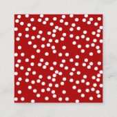 Bedankt voor het winkelen - Rode kerstfeestdagen Vierkante Visitekaartje (Achterkant)