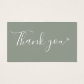 Bedankt voor het winkelen Sage Green korting Kaart (Voorkant)