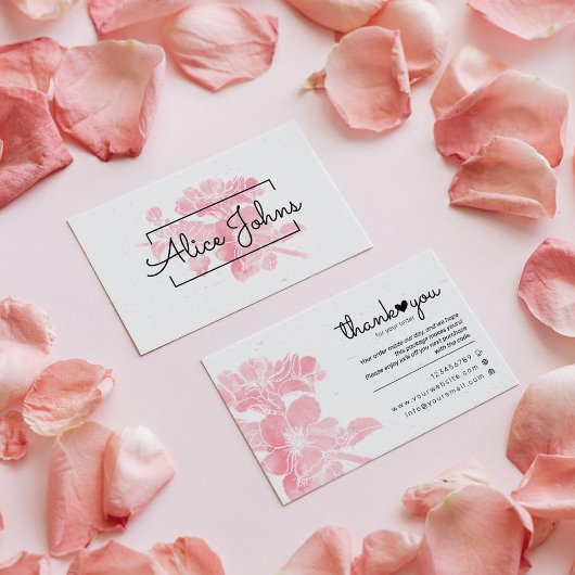 Bedankt voor het winkelen Small Branding Visitekaartje