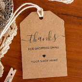 Bedankt voor het winkelen Small Label, Kraft Cadeaulabel